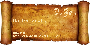 Dallos Zsolt névjegykártya